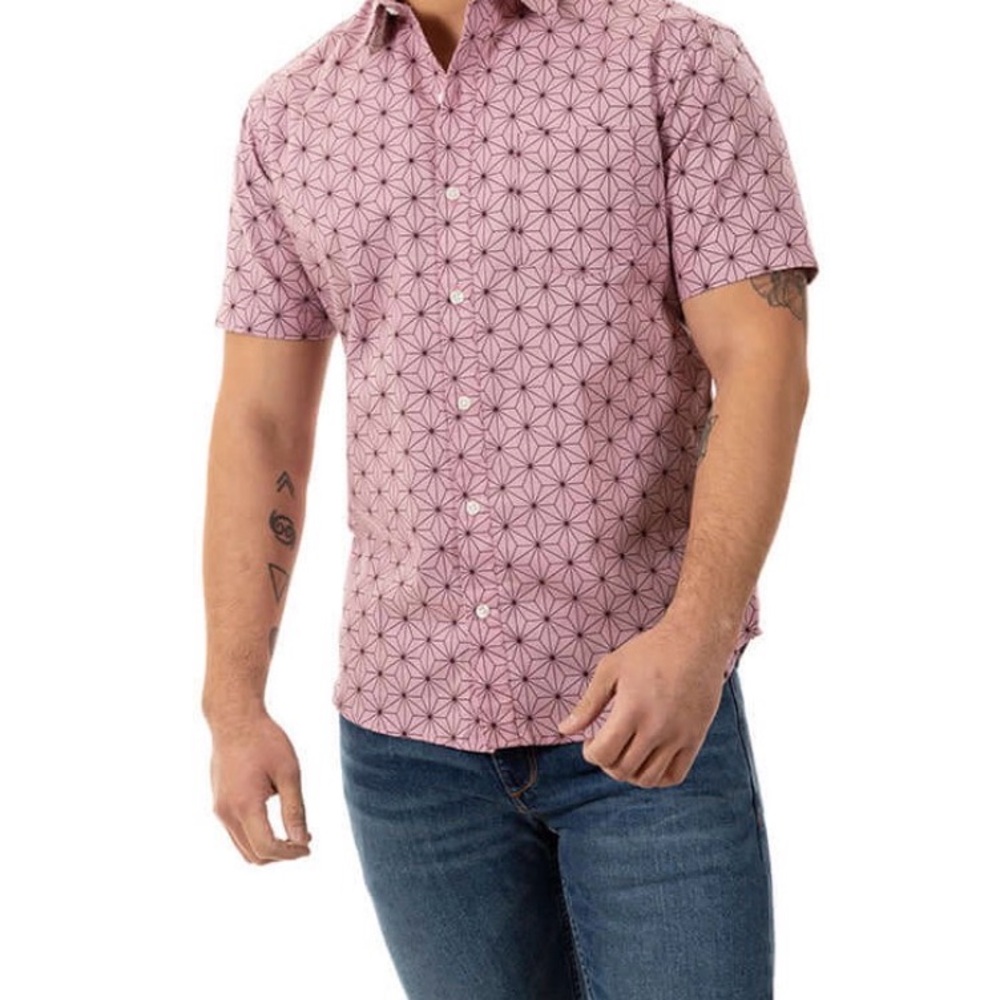 Blade+Blue Pink Button-Up Shirt